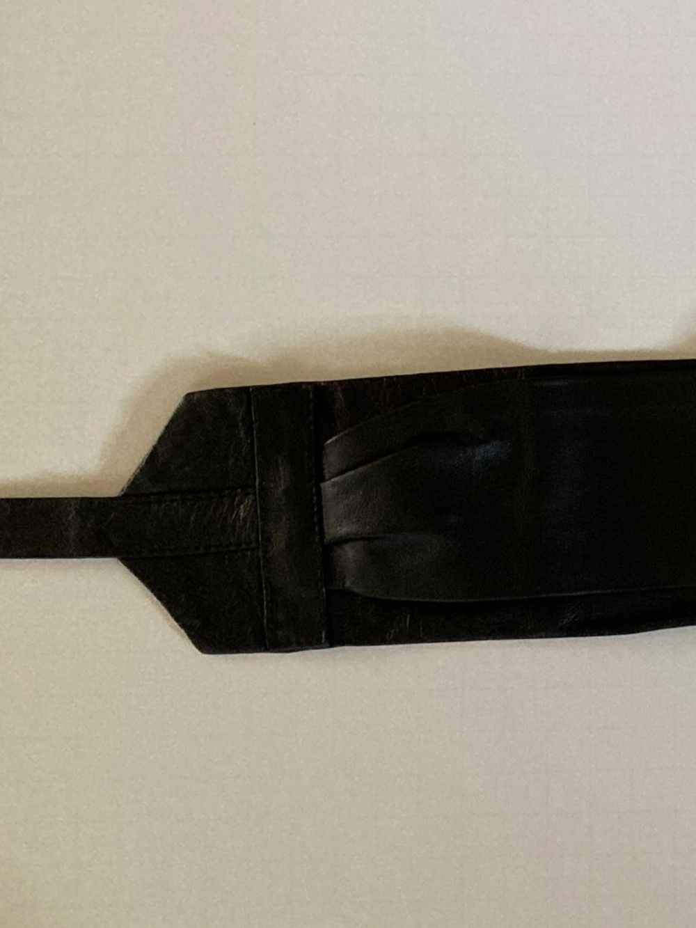 G.I.L.I. Got It Love It Leather Obi Wrap Belt/2 Layers/Black/Size M/L/NEW! - Picture 2 of 4